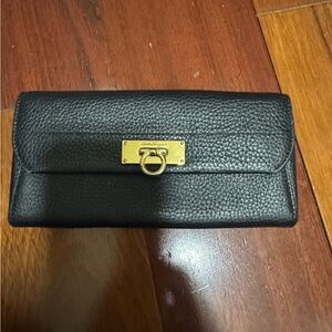 Black Leather Wallet Salvatore Ferragamo